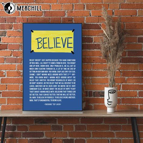 Ted Lasso Poster Believe Gifts for Ted Lasso Fans - Happy Place for ...