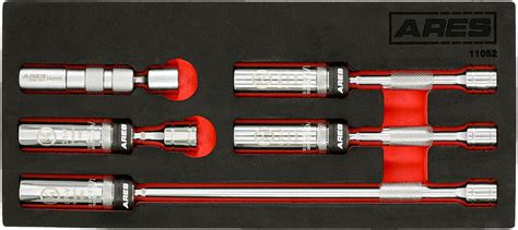 ARES 11052-5-Piece Magnetic Swivel Spark Plug Socket India | Ubuy