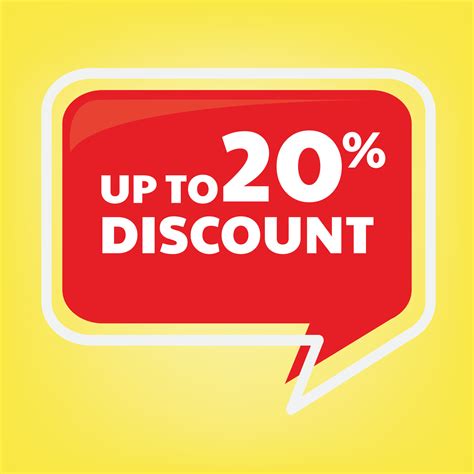 discount up to 20 percent sign label , good for retail business banner design. perfect to put on ...