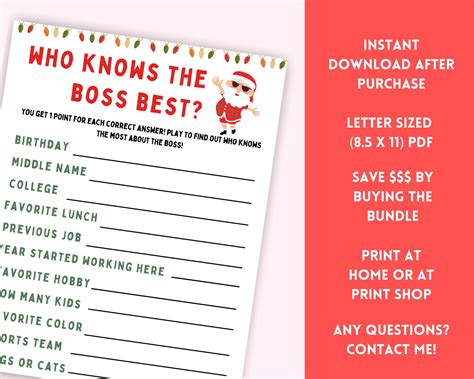 Office Christmas Party Games Office Holiday Party Games - Etsy