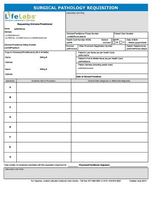 Surgical Pathology Requisition Form - Fill Out, Sign & Share Online ...