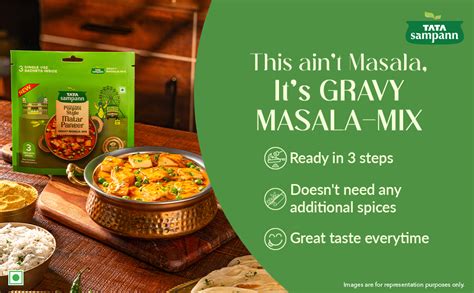 Tata Sampann Punjabi Style Matar Paneer Gravy Masala Mix, 45 g : Amazon ...