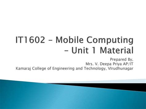 Mobile Computing Unit 1 Revision 的图像结果
