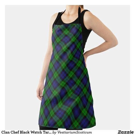 Clan Chef Black Watch Tartan Plaid Pattern Apron | Zazzle | Black watch ...