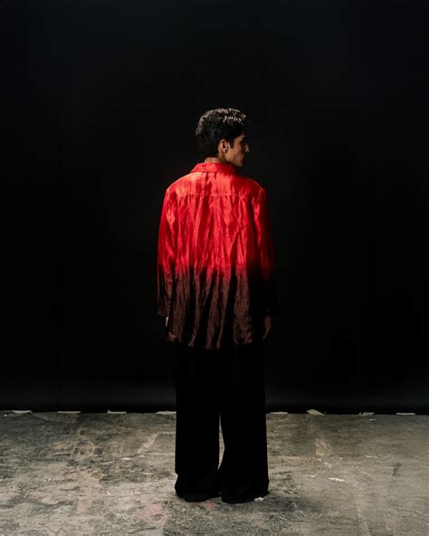 Pure Handwoven Silk Shirt Men India - Kallo Ombre | Puri