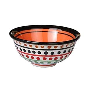 Buy Caffeine Ceramic Handmade White Multi Dotted Katori Bowl – Set of 1 ...