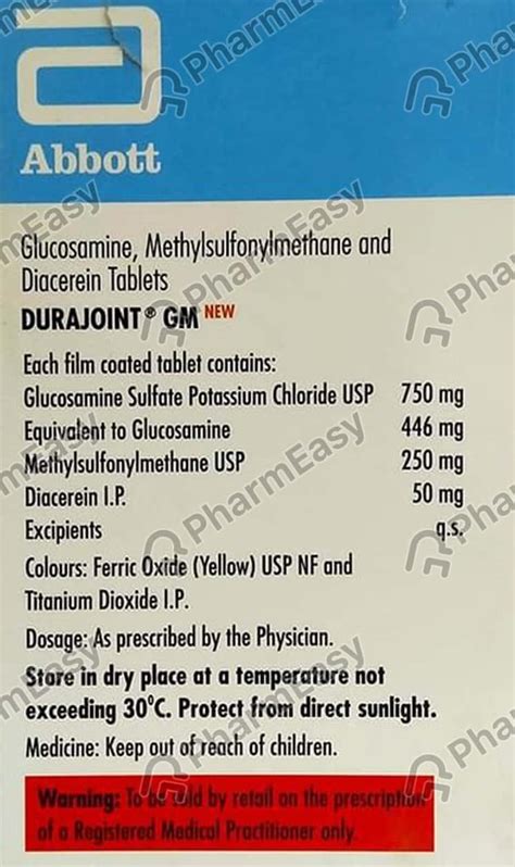 Durajoint Gm New Strip Of 10 Tablets: Uses, Side Effects, Price ...