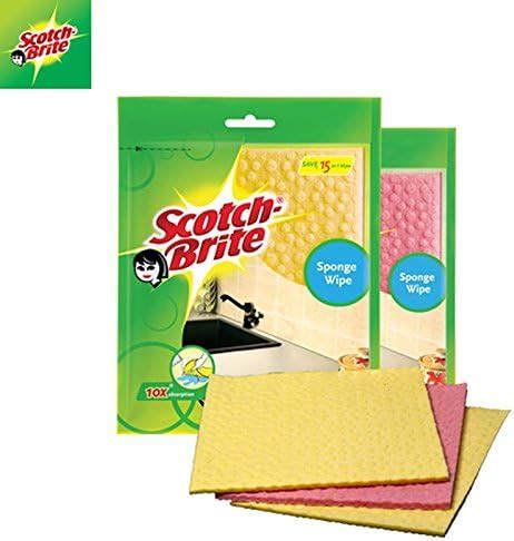 Scotch-Brite Sponge Wipe, Kitchen Cleaning Sponge, Reusable, Multi ...