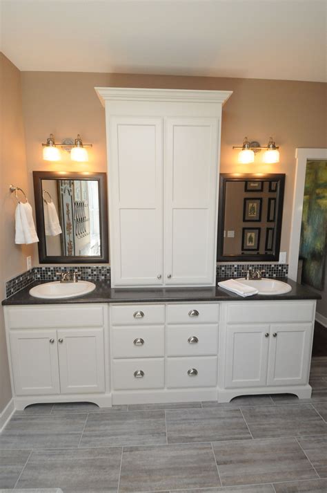 Bathroom Vanity Linen Cabinet : Custom Jacomo Bathroom Vanity And Linen ...