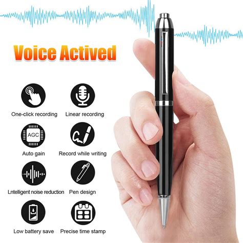 Digital Voice Activated Recorder Mini Small Hidden Audio Recording Pen ...