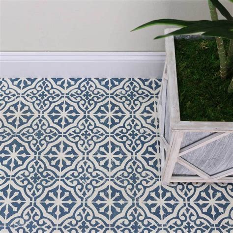 Bohemian Tile Wall Stencil | Stencils wall, Bohemian tiles, Stenciled floor