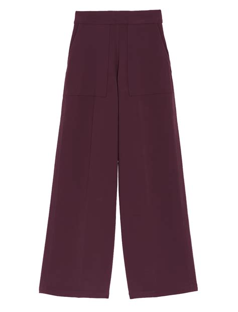 Buy Jersey Crepe Wide Leg Trousers at Marks & Spencer