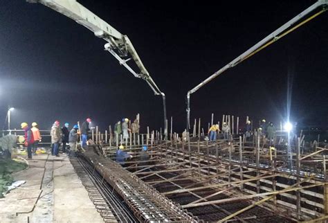 江苏省淮安市快速路项目迎宾大道第五联底板混凝土浇筑完成 - 砼牛网