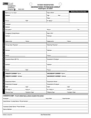 2006-2026 Form DC MedStar Health Georgetown Physicians Group Patient ...