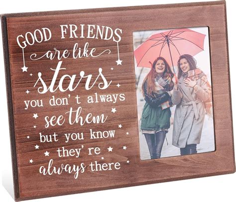 Good Friends are Like Stars You Know They're Always There Wooden Good ...