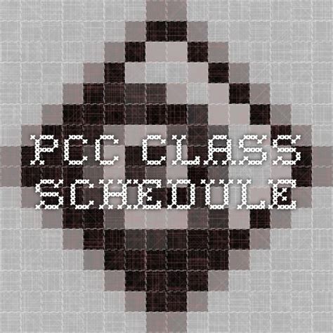 PCC Class Schedule Winter 2024 & Spring 2024
