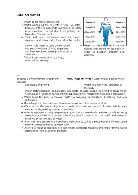Universal Solvent Of Water