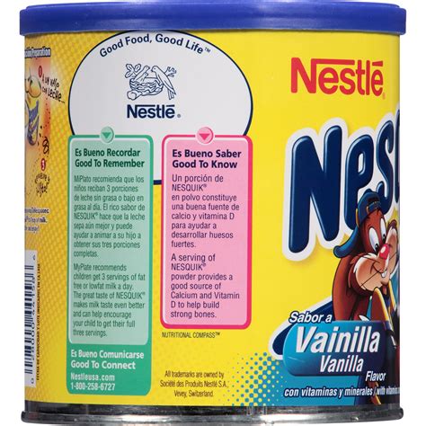 Nesquik Vanilla Powder Nutrition Facts | Besto Blog