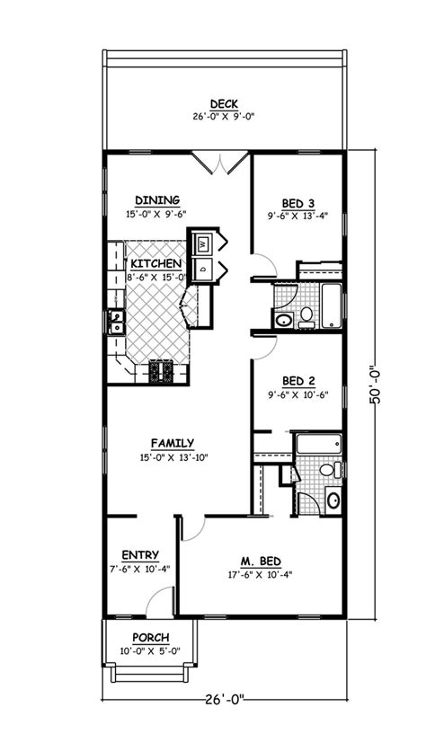 Ranch Plan - 1,300 Square Feet, 3 Bedrooms, 2 Bathrooms | Floor Plan ...