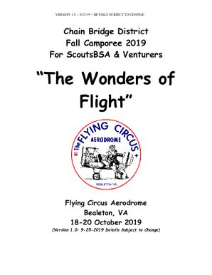 Fillable Online The Wonders of Flight - Scouting Event Fax Email Print ...