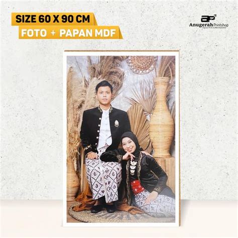 Promo CETAK FOTO JUMBO 24 R (60X90 CM) BINGKAI MDF FOTO PREWEDDING ...