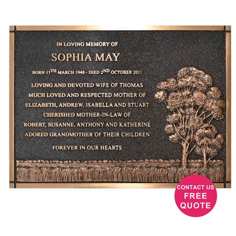 Examples Of Memorial Plaques Wording at Marie Houston blog