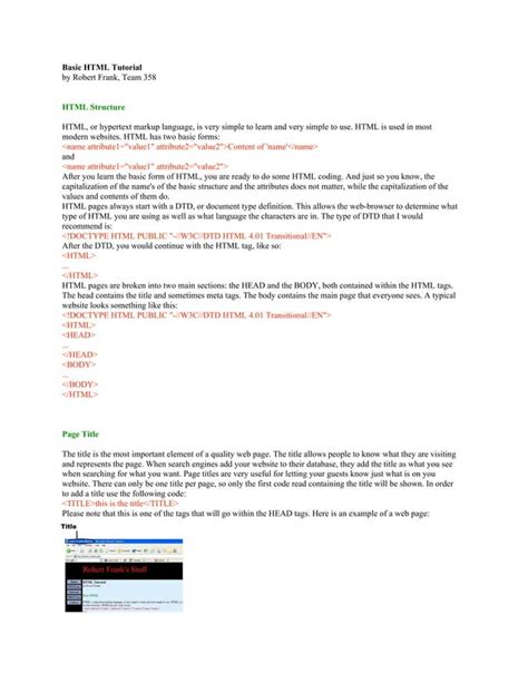 Image result for HTML Tutorial Index