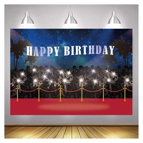 Buy Movie Night Photography Backdrops Happy Birthday Background Red ...