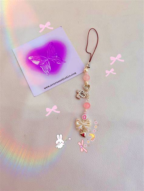 Pink bow theme phonecharm🎀🩷 – Avara Aesthetic