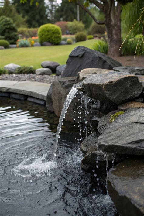 19+ Stunning Front Yard Black Landscape Rock Ideas