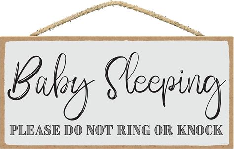 SARAH JOY'S Baby Sleeping Sign - 5x10 inches - Dark Gray India | Ubuy