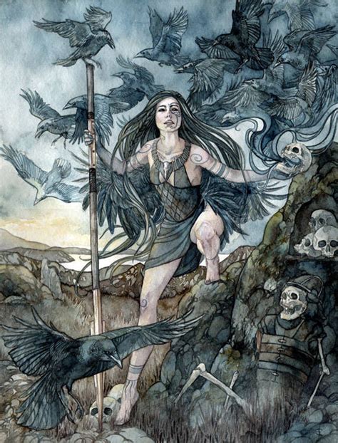 Morrigan- Watercolor Art Print, Goddesses, Irish Folklore, Guardian of ...