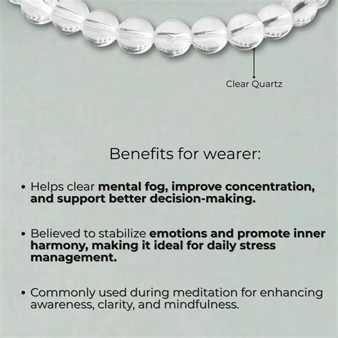 Pure Clear Quartz Natural Stone Bracelet
