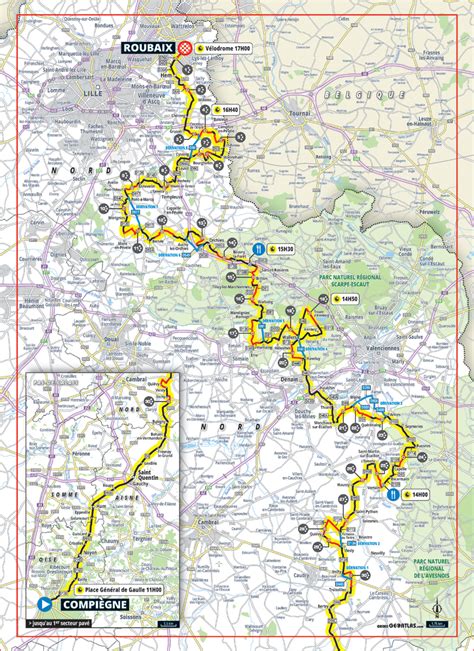 Image result for Paris-Roubaix Course Map