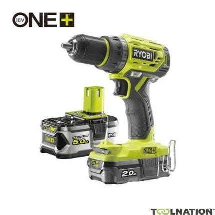 Ryobi 5133004534 R18DD7-252S Accu Drill Brushless 18V 1x 2.0 Ah and 1x ...