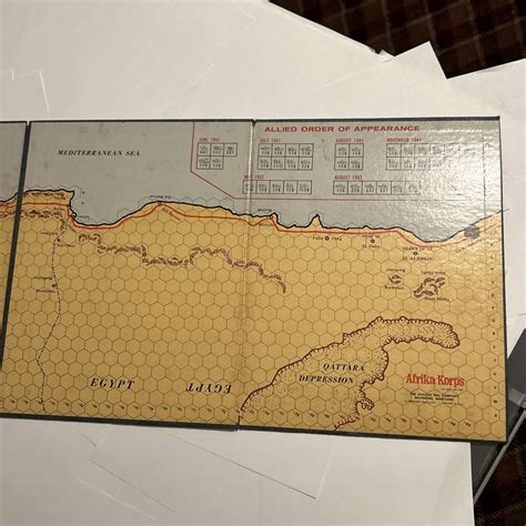 1964 Avalon Hill Afrika Korps WW II Desert Campaign Board Game ...