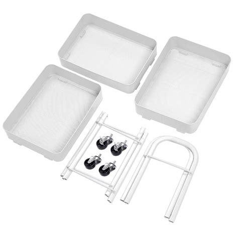 YEAKOO 3-Tier Kitchen Storage Trolleys, Utility Rolling Cart Storage ...