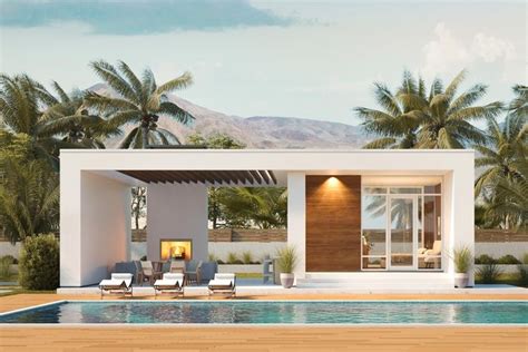 pool house with gym