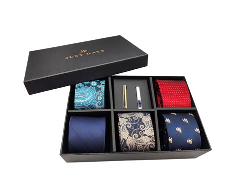 5 Men's Silk Ties - Gift Box (V4) | Just Days
