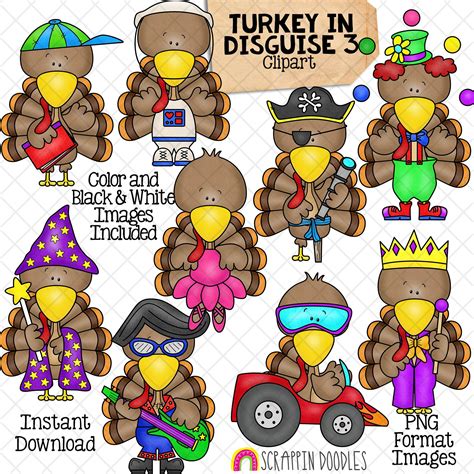 Turkey In Disguise Pilgrim | Fanny Printable