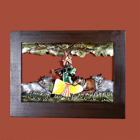 Buy Serene Krishna Flute Wall Art - Handcrafted Iron Art – Ethnic India ...