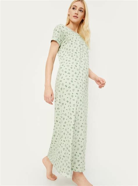 Buy Women Floral Printed Nightgown Online at just Rs. 799.0 ...