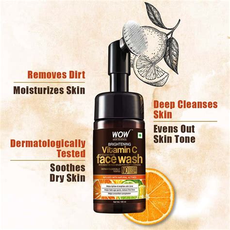 Buy WOW SKIN SCIENCE VITAMIN C FOAMING FACE WASH (WITH BRUSH ) - 100ML ...