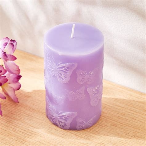 Buy Redolence Purple Provence Lavender Pillar Candle from Home Centre ...