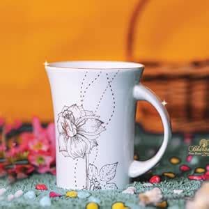 Buy Bharat Bone China Golden Rose Moody Mug, 200 ML, Pack of 1 Online ...