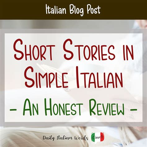 Short Stories in Simple Italian by Serena Capilli - Honest Review ...