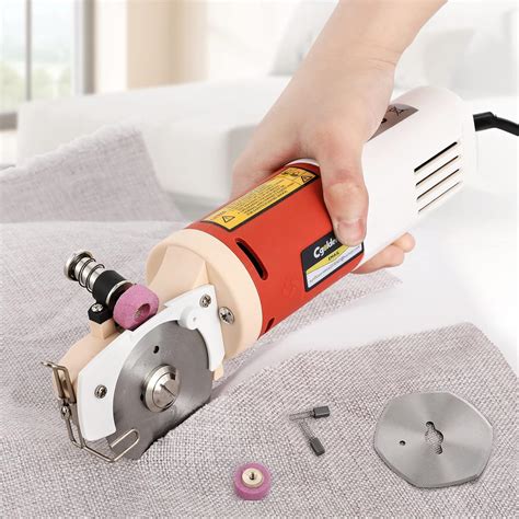 CGOLDENWALL Electric Rotary Fabric Cutter Portable Octagonal Knife ...