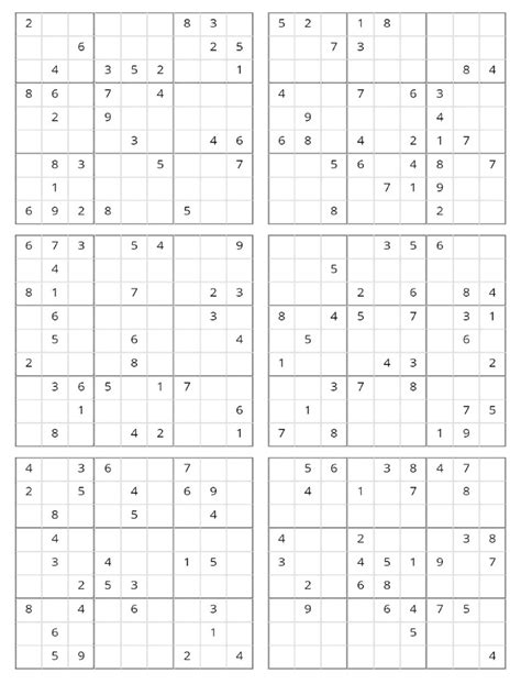Sudoku Print Outs 的图像结果