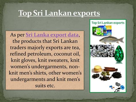 PPT - Find Out the Top Exports, Exporting Companies and Trading Partners of Sri Lanka PowerPoint ... - exports of sri lanka