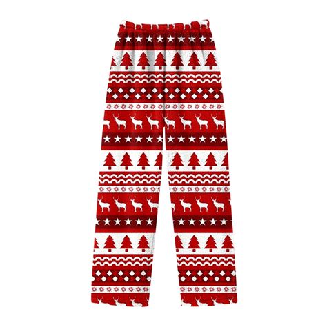 Boys Flannel Pajama Pants Christmas Plaid Elk Graphic Print Elastic ...